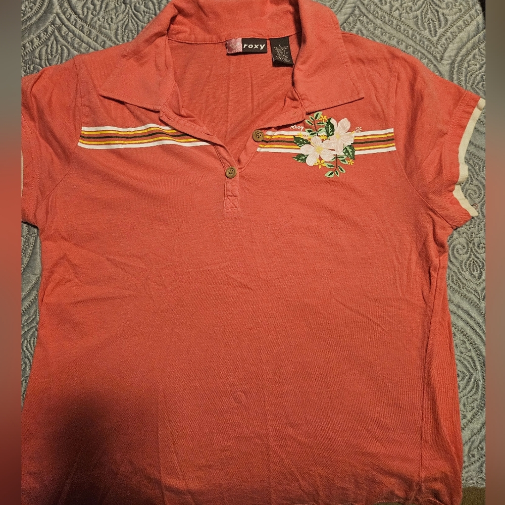 ROXY collar tshirt